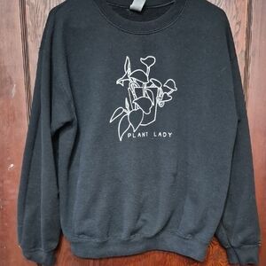 Gildan Black Plant Lady Sweatshirt